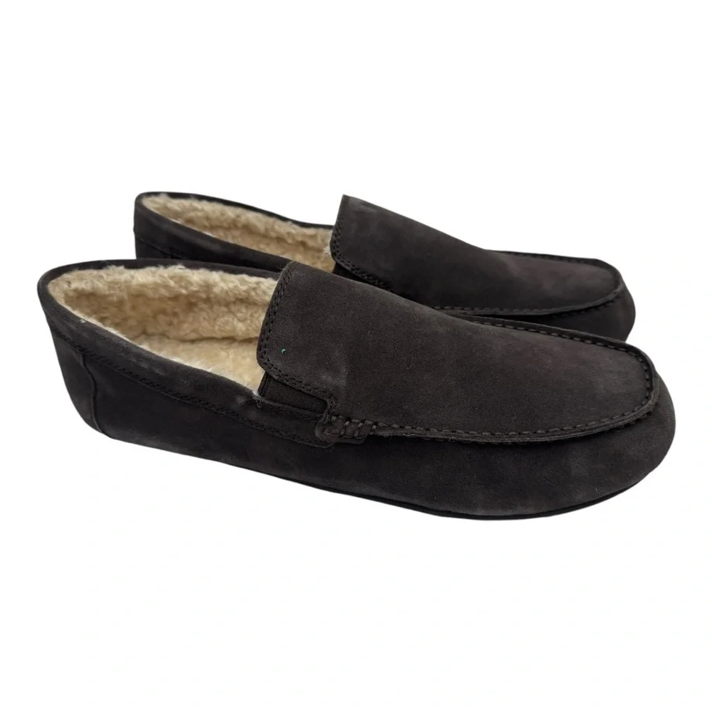 VINCE Gomez Faux Fur Lined Suede Loafers in Palomar Size 13 Men NIB